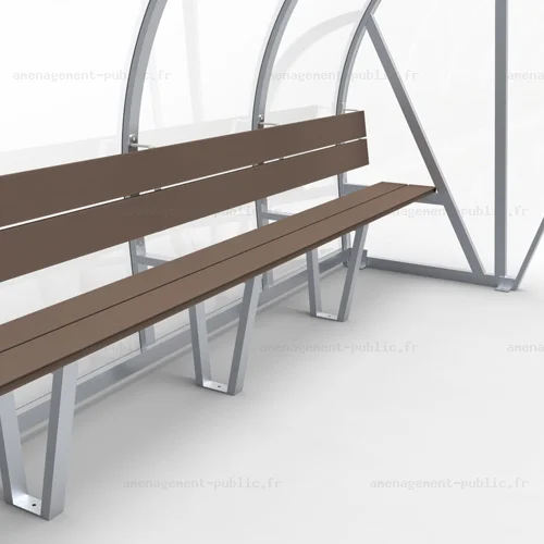 Banc de touche couvert 10 places pour aménagements sportifs extérieurs